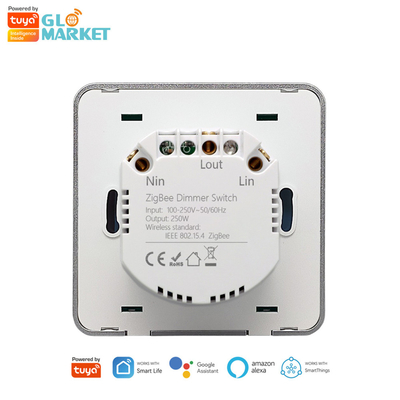 Glomarket Smart Home Dimmer Switch Tuya Zigbee Controllo vocale Buttone di attenuazione regolare la luminosità con display digitale