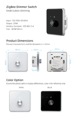 Glomarket Smart Home Dimmer Switch Tuya Zigbee Controllo vocale Buttone di attenuazione regolare la luminosità con display digitale