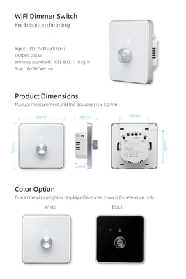Glomarket Smart Home Dimmer Switch Tuya Zigbee Controllo vocale Buttone di attenuazione regolare la luminosità con display digitale