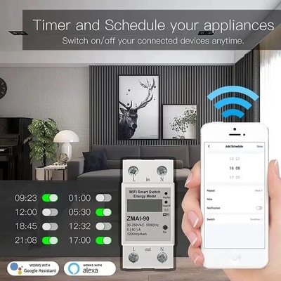 Glomarket Wifi Tuya/Smart Life App Remote Control Protector di circuito intelligente Relay Device Switch Breaker Energy Meter