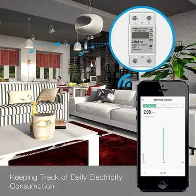 Glomarket Wifi Tuya/Smart Life App Remote Control Protector di circuito intelligente Relay Device Switch Breaker Energy Meter