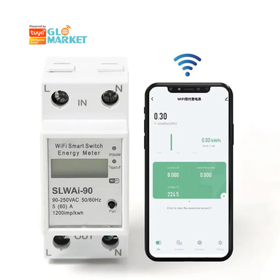 Glomarket Wifi Tuya/Smart Life App Remote Control Protector di circuito intelligente Relay Device Switch Breaker Energy Meter