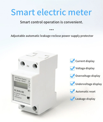 Glomarket Wifi Tuya/Smart Life App Remote Control Protector di circuito intelligente Relay Device Switch Breaker Energy Meter