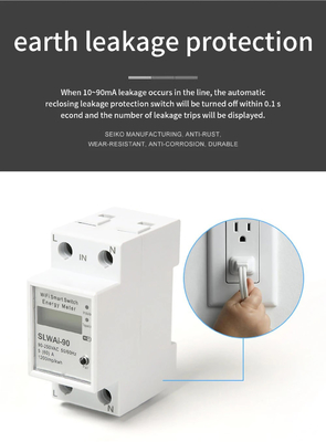 Glomarket Wifi Tuya/Smart Life App Remote Control Protector di circuito intelligente Relay Device Switch Breaker Energy Meter