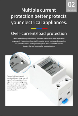 Glomarket Wifi Tuya/Smart Life App Remote Control Protector di circuito intelligente Relay Device Switch Breaker Energy Meter