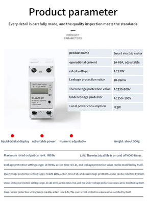 Glomarket Wifi Tuya/Smart Life App Remote Control Protector di circuito intelligente Relay Device Switch Breaker Energy Meter