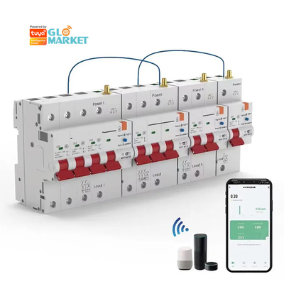 Glomarket Interruttore Wifi Smart Switch Tuya Smart 1p 2p 3p 4p Sistema domestico intelligente Circuito elettrico 4P MCB Interruttore intelligente