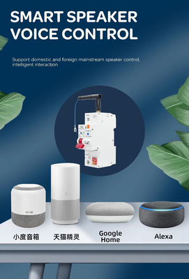 Glomarket Interruttore Wifi Smart Switch Tuya Smart 1p 2p 3p 4p Sistema domestico intelligente Circuito elettrico 4P MCB Interruttore intelligente