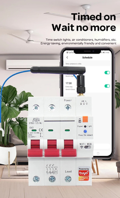 Glomarket Interruttore Wifi Smart Switch Tuya Smart 1p 2p 3p 4p Sistema domestico intelligente Circuito elettrico 4P MCB Interruttore intelligente