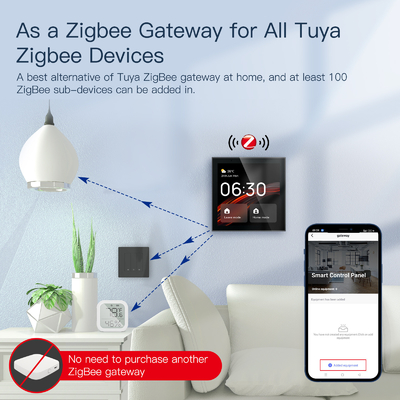 Glomarket Tuya Smart 4 pollici pannello di controllo multifunzionale touch screen Alexa Voice Zigbee Central Control
