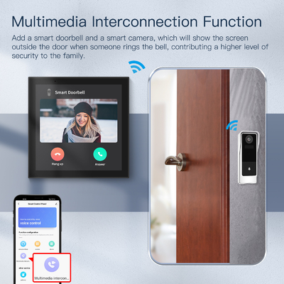 Glomarket Tuya Smart 4 pollici pannello di controllo multifunzionale touch screen Alexa Voice Zigbee Central Control