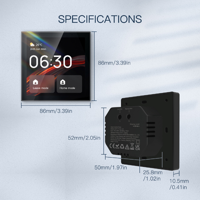 Glomarket Tuya Smart 4 pollici pannello di controllo multifunzionale touch screen Alexa Voice Zigbee Central Control