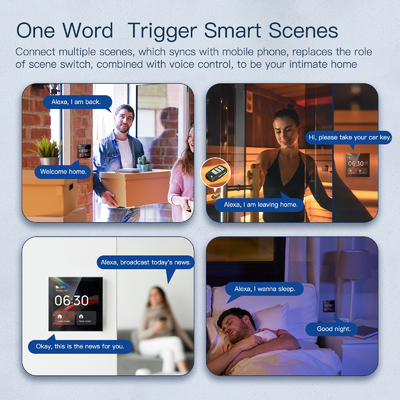 Glomarket Tuya Smart 4 pollici pannello di controllo multifunzionale touch screen Alexa Voice Zigbee Central Control