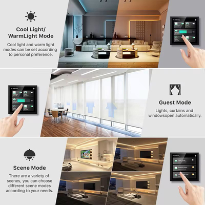 Glomarket Smart Home Control Panel Touch Screen 4 pollici Wi-Fi multifunzionale per la musica di fondo Tuya Zigbee Gateway