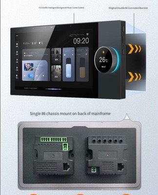 Glomarket Tuya Pannello di controllo centrale da 10 pollici con riproduzione musicale 2 Gang Relay 2 Way Speaker Prodotti per la casa intelligente multifunzionale