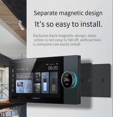 Glomarket Tuya Pannello di controllo centrale da 10 pollici con riproduzione musicale 2 Gang Relay 2 Way Speaker Prodotti per la casa intelligente multifunzionale