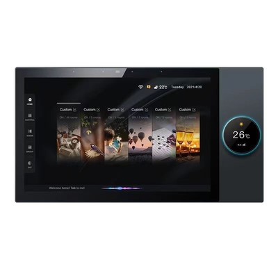 Glomarket Tuya Pannello di controllo centrale da 10 pollici con riproduzione musicale 2 Gang Relay 2 Way Speaker Prodotti per la casa intelligente multifunzionale