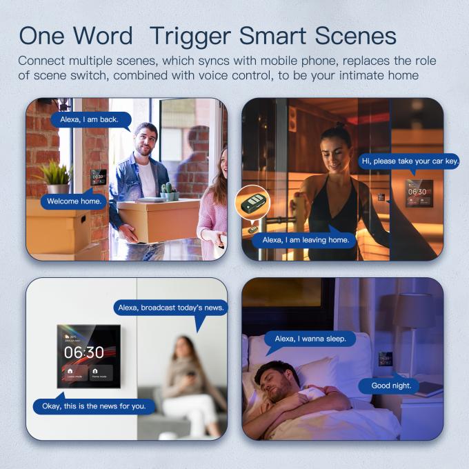 Glomarket Tuya Smart 4 pollici pannello di controllo multifunzionale touch screen Alexa Voice Zigbee Central Control 3